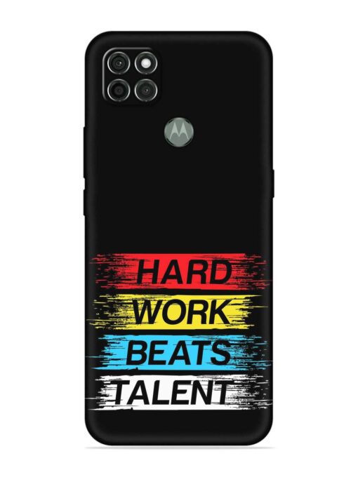 Hard Work Beats Embossed Soft Silicone Case for Motorola Moto G9 Power Zapvi