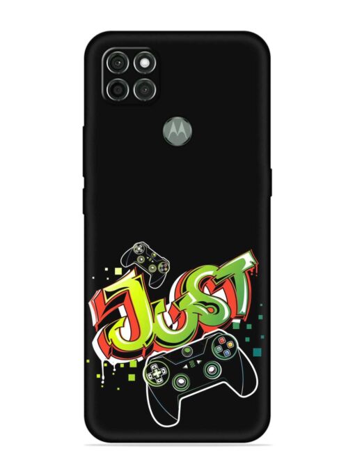 Graffiti Gamepad Illustration Embossed Soft Silicone Case for Motorola Moto G9 Power Zapvi