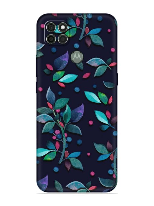 Decorative Watercolor Flower Embossed Soft Silicone Case for Motorola Moto G9 Power