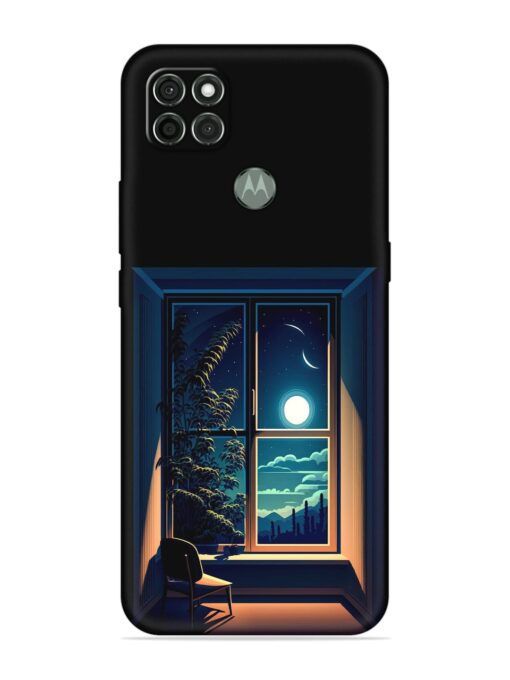 Night View At Window Embossed Soft Silicone Case for Motorola Moto G9 Power