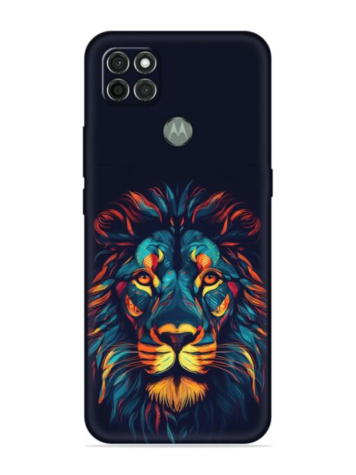 Colorful Lion Embossed Soft Silicone Case for Motorola Moto G9 Power Zapvi