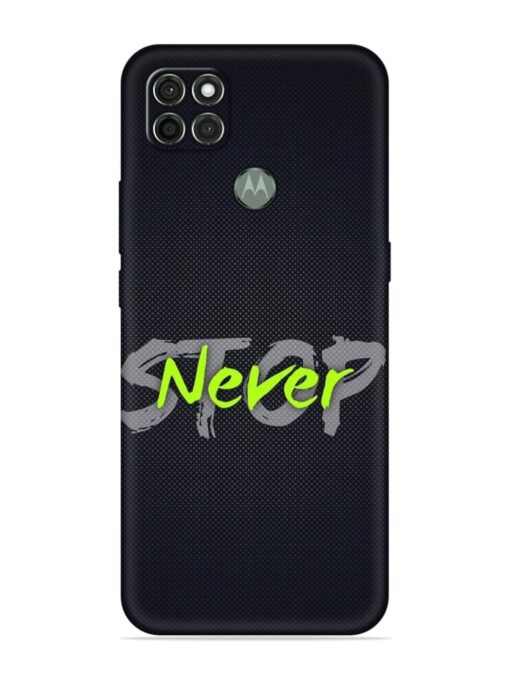 Never Stop Embossed Soft Silicone Case for Motorola Moto G9 Power Zapvi