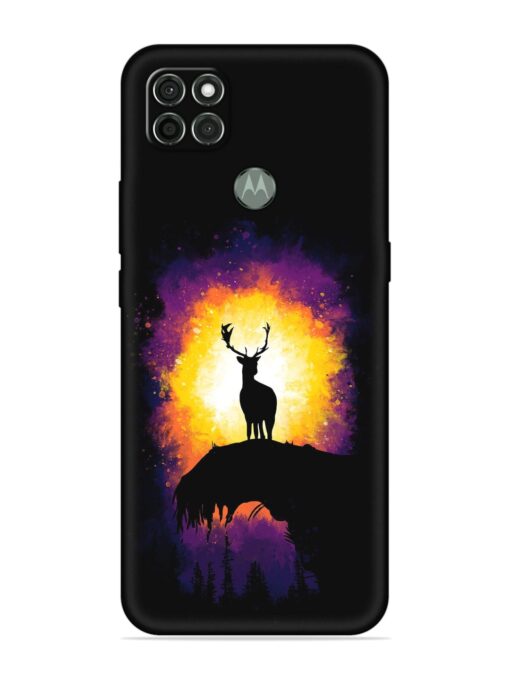 Elk Animal Art Embossed Soft Silicone Case for Motorola Moto G9 Power Zapvi