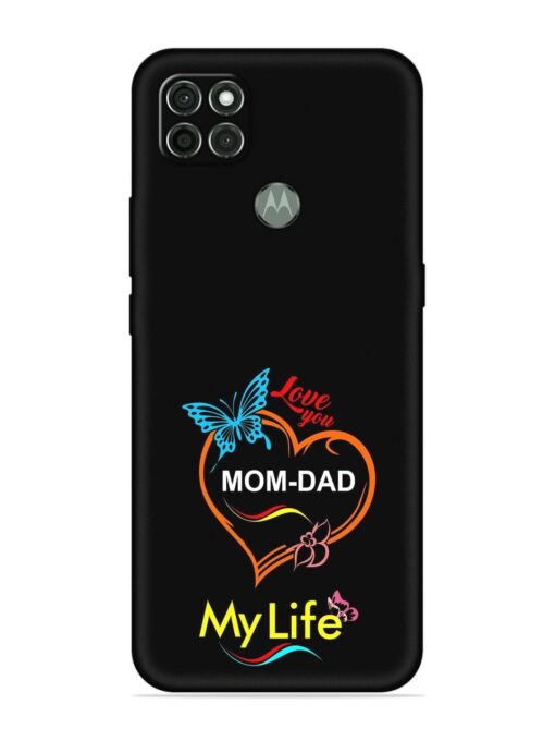 Love You Mom Dad Embossed Soft Silicone Case for Motorola Moto G9 Power Zapvi