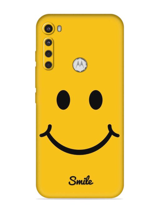 Yellow Smiley Embossed Soft Silicone Case for Motorola One Fusion Plus Zapvi