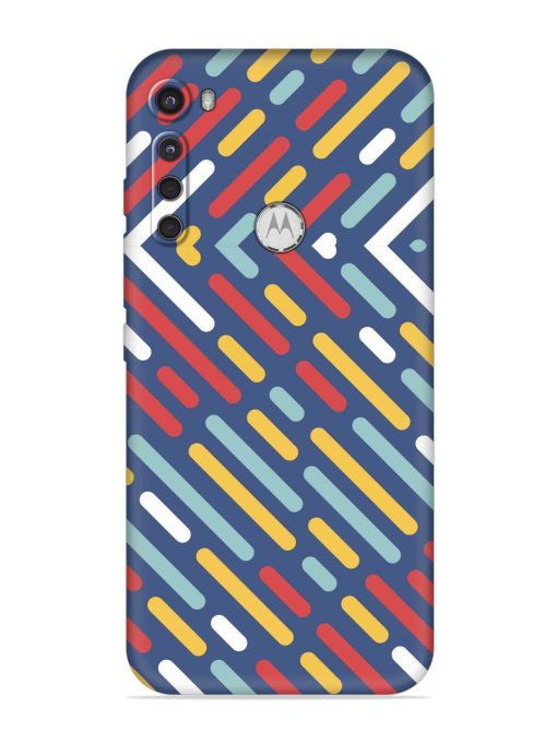 Colored Lines Embossed Soft Silicone Case for Motorola One Fusion Plus Zapvi