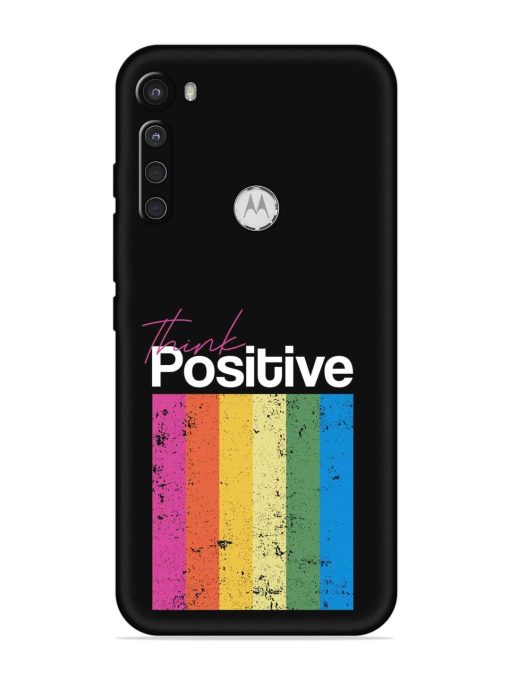 Think Positive Typography Embossed Soft Silicone Case for Motorola One Fusion Plus Zapvi