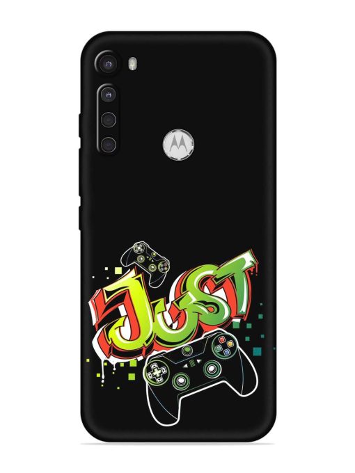 Graffiti Gamepad Illustration Embossed Soft Silicone Case for Motorola One Fusion Plus Zapvi