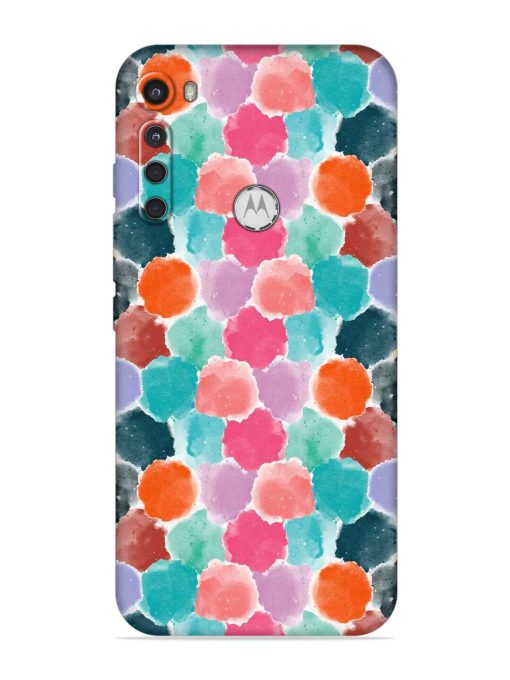 Colorful Seamless Pattern Embossed Soft Silicone Case for Motorola One Fusion Plus