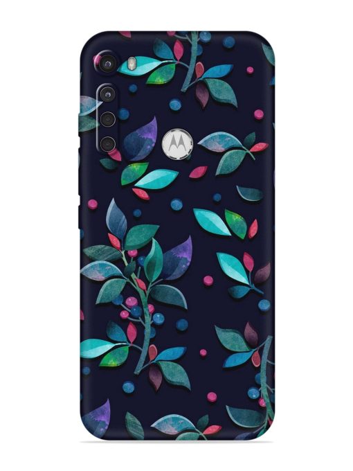 Decorative Watercolor Flower Embossed Soft Silicone Case for Motorola One Fusion Plus Zapvi