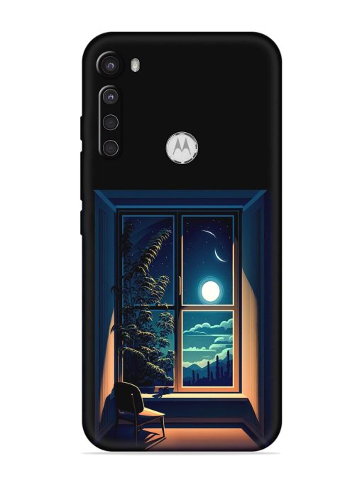 Night View At Window Embossed Soft Silicone Case for Motorola One Fusion Plus