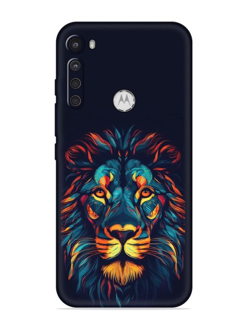 Colorful Lion Embossed Soft Silicone Case for Motorola One Fusion Plus Zapvi