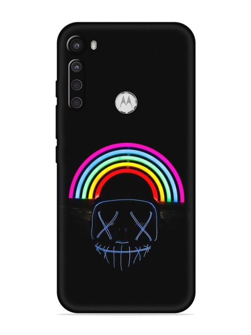 Mask Rainbow Embossed Soft Silicone Case for Motorola One Fusion Plus Zapvi