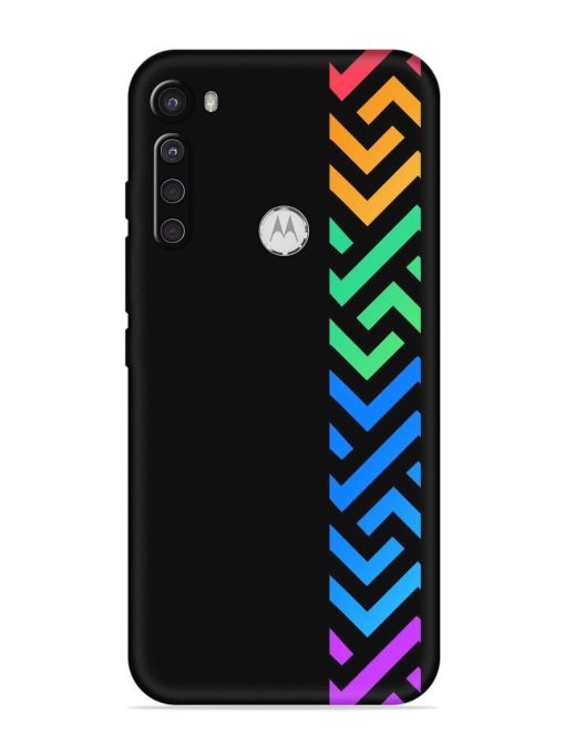 Colorshape Stripes Embossed Soft Silicone Case for Motorola One Fusion Plus Zapvi