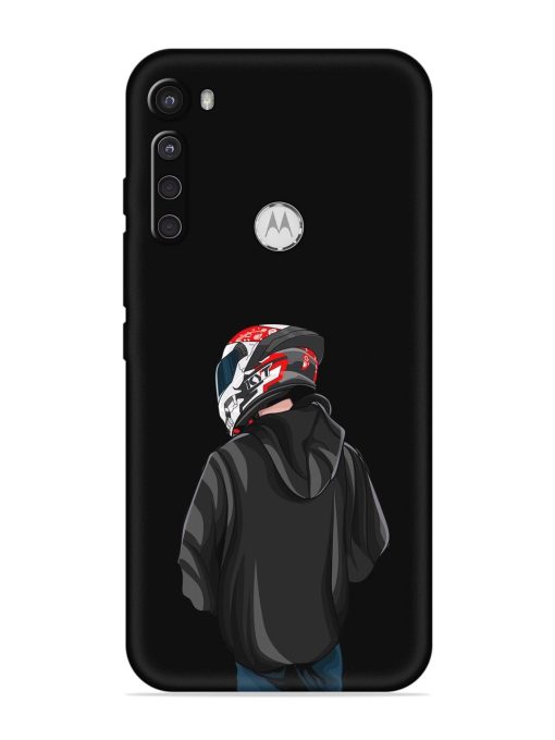 Motorcycle Rider Embossed Soft Silicone Case for Motorola One Fusion Plus Zapvi