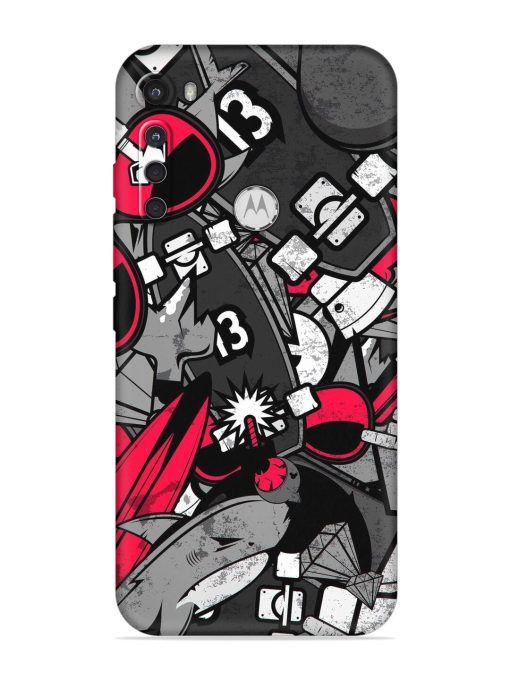 Fictional Doodle Embossed Soft Silicone Case for Motorola One Fusion Plus Zapvi