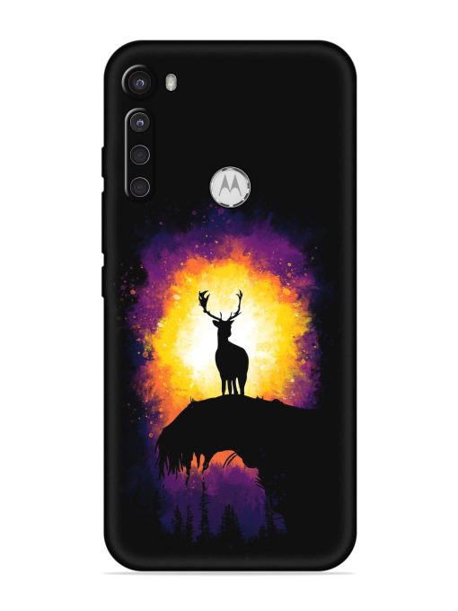 Elk Animal Art Embossed Soft Silicone Case for Motorola One Fusion Plus Zapvi