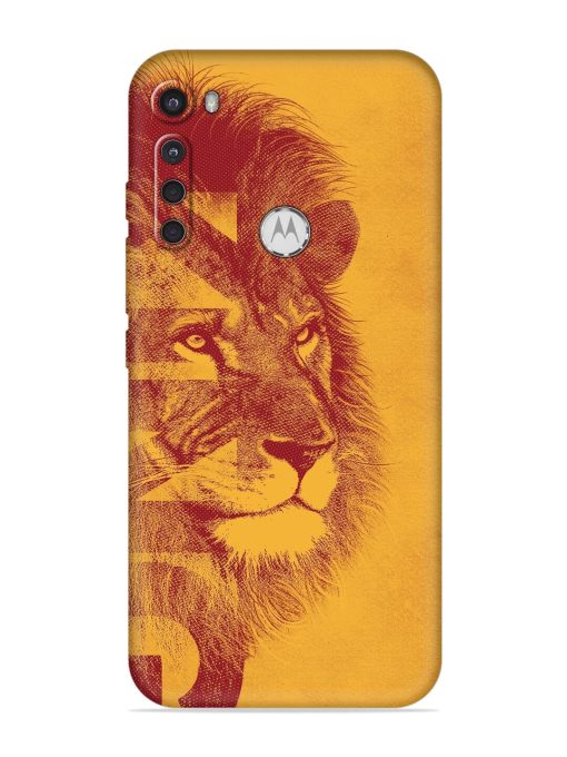 Gold Lion Crown Art Embossed Soft Silicone Case for Motorola One Fusion Plus