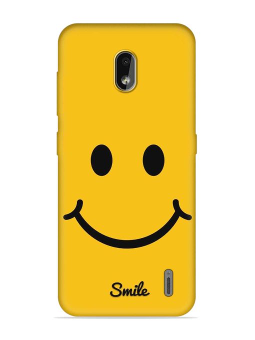 Yellow Smiley Embossed Soft Silicone Case for Nokia 2.2 Zapvi