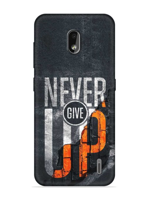 Never Give Up Embossed Soft Silicone Case for Nokia 2.2 Zapvi