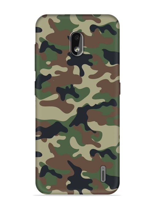 Army Military Camouflage Dark Green Embossed Soft Silicone Case for Nokia 2.2 Zapvi