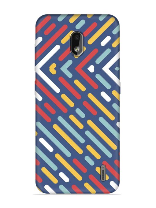 Colored Lines Embossed Soft Silicone Case for Nokia 2.2 Zapvi