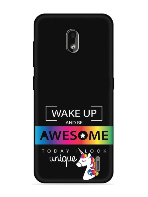 Inspirational Quote Unicorn Embossed Soft Silicone Case for Nokia 2.2 Zapvi