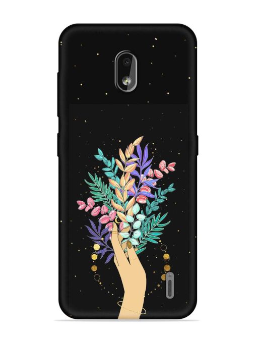 Flower On Hand Embossed Soft Silicone Case for Nokia 2.2 Zapvi