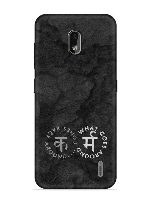 Karma Hindi Word Embossed Soft Silicone Case for Nokia 2.2 Zapvi