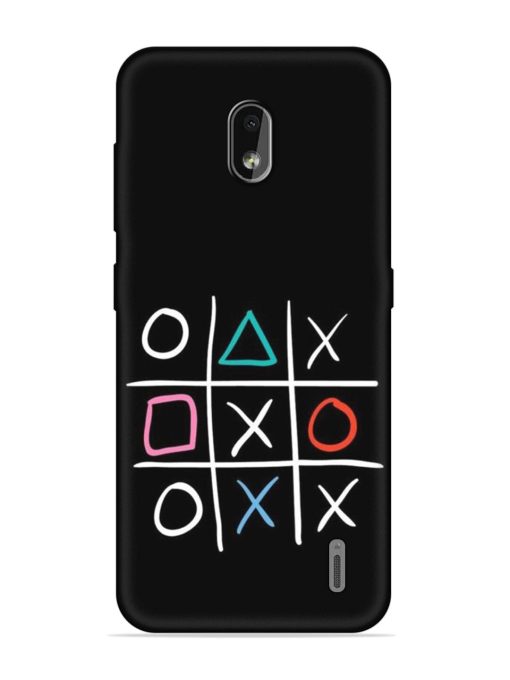 Super Neon Tic-Tac-Toe Embossed Soft Silicone Case for Nokia 2.2 Zapvi