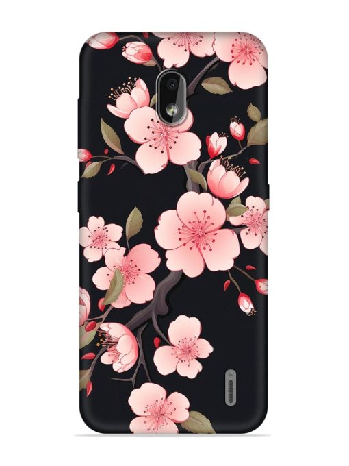 Cherry Blossom Embossed Soft Silicone Case for Nokia 2.2 Zapvi