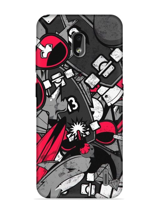 Fictional Doodle Embossed Soft Silicone Case for Nokia 2.2 Zapvi