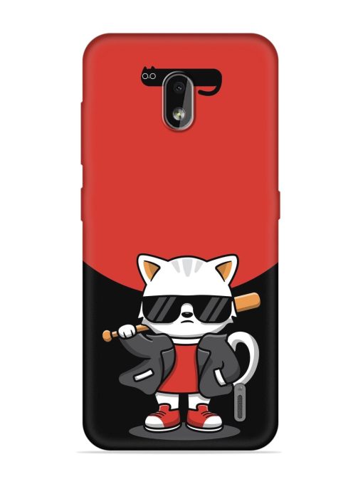 Cool Little Bear Cartoon Embossed Soft Silicone Case for Nokia 2.2