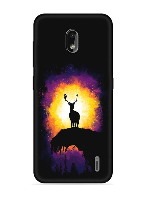 Elk Animal Art Embossed Soft Silicone Case for Nokia 2.2 Zapvi