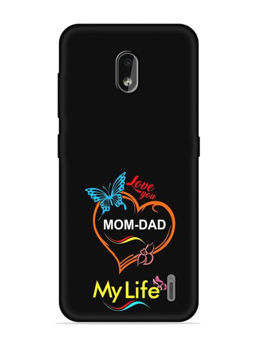 Love You Mom Dad Embossed Soft Silicone Case for Nokia 2.2 Zapvi