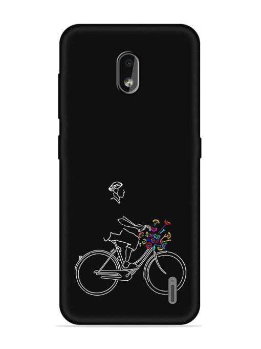 Minimalist Cycle Art Embossed Soft Silicone Case for Nokia 2.2