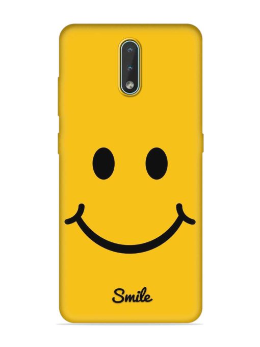 Yellow Smiley Embossed Soft Silicone Case for Nokia 2.3 Zapvi