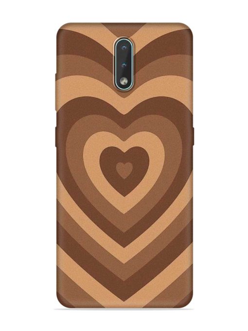 Brown Heart Embossed Soft Silicone Case for Nokia 2.3 Zapvi