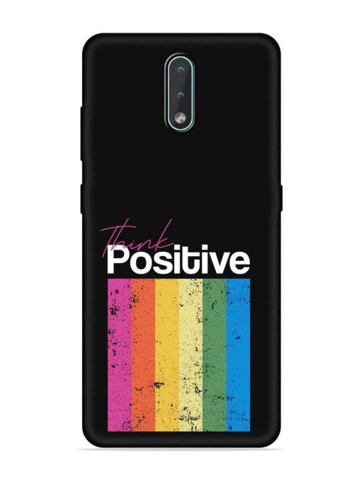 Think Positive Typography Embossed Soft Silicone Case for Nokia 2.3 Zapvi