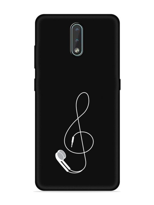 Music Earphone Vector Embossed Soft Silicone Case for Nokia 2.3 Zapvi