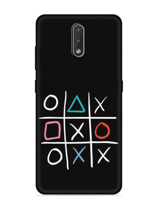 Super Neon Tic-Tac-Toe Embossed Soft Silicone Case for Nokia 2.3 Zapvi