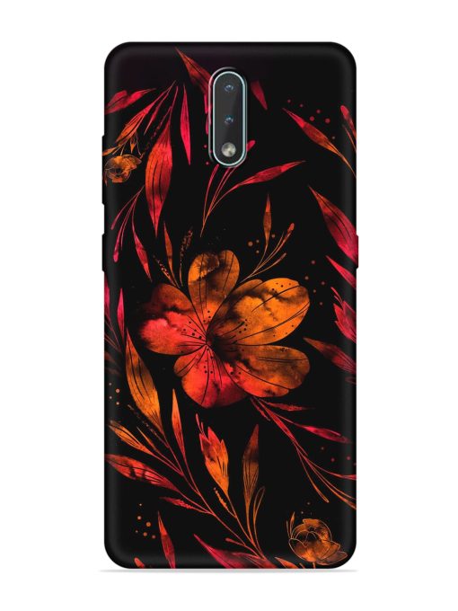 Red Flower Painting Embossed Soft Silicone Case for Nokia 2.3 Zapvi