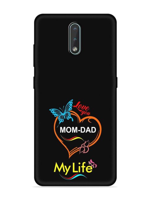 Love You Mom Dad Embossed Soft Silicone Case for Nokia 2.3 Zapvi