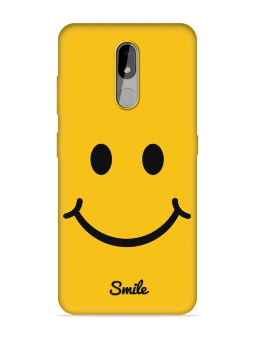 Yellow Smiley Embossed Soft Silicone Case for Nokia 3.2 Zapvi