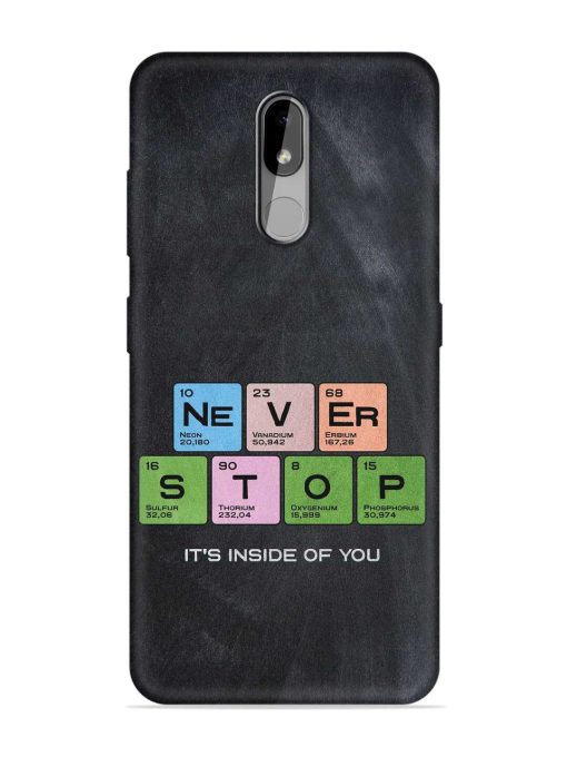 Never Stop It'S Inside Of You Embossed Soft Silicone Case for Nokia 3.2 Zapvi