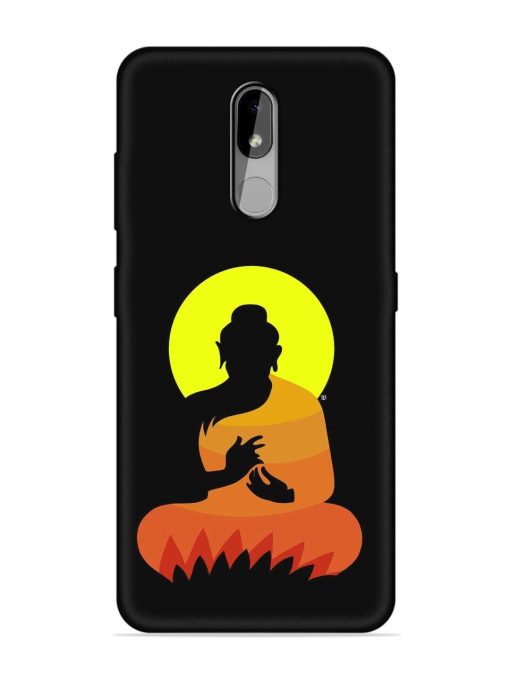 Buddha Art Black Embossed Soft Silicone Case for Nokia 3.2 Zapvi