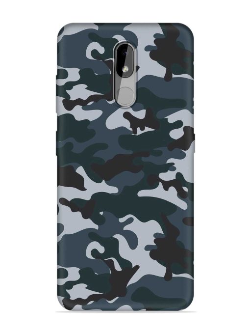 Dark Blue Army Military Art Embossed Soft Silicone Case for Nokia 3.2 Zapvi