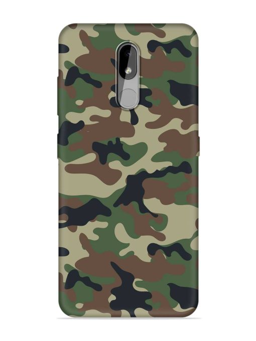 Army Military Camouflage Dark Green Embossed Soft Silicone Case for Nokia 3.2 Zapvi