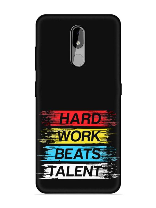 Hard Work Beats Embossed Soft Silicone Case for Nokia 3.2 Zapvi