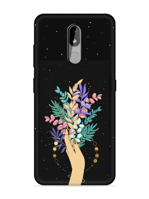 Flower On Hand Embossed Soft Silicone Case for Nokia 3.2 Zapvi